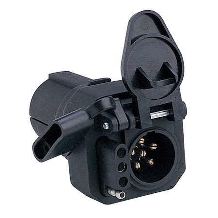 Husky Towing Husky Towing 13177; 7-Way RV Blade to 6-Round & 4-Flat Adapter; With Dust Cover 13177